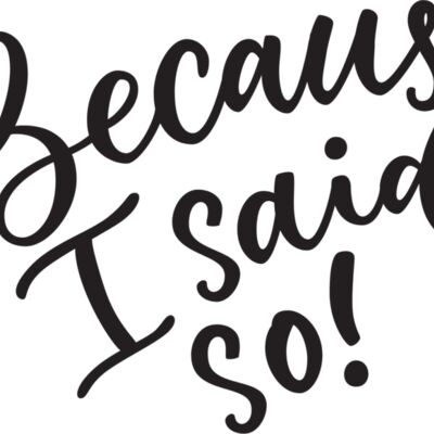 Because I Said So Thumbnail